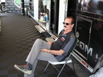 Brady Williams, Owner of Industrial Injection relaxing in the ONBOARD Pavilion.